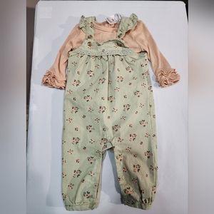 Carter's Just One You® Baby Girls' Floral Top & Overalls Set .